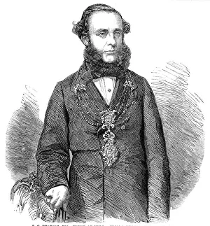 Mayall John Jabez Edwin Prints: Z.C. Pearson, Esq. Mayor of Hull - from a photograph by Mayall, 1860. Creator: Unknown