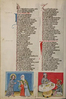 Salome Prints: Zebedee's Wife with her Sons before Jesus: Dives and Lazarus; Weltchronik