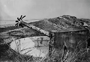 Zeebrugge, gun spoiled by Germans, 24 Oct 1918. Creator: Bain News Service