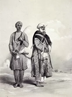Crossbow Gallery: A Zemindar and a Puthan, 1844. Artist: Lowes Dickinson