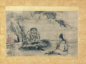 Active Ca Gallery: Zen Encounter (Niaoke Daolin and Bai Juyi), 16th century. Creator: Kenko Shokei
