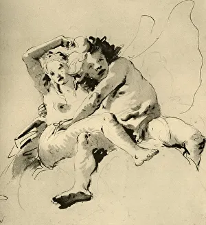 Zephyr and Flora, 1757, (1928). Artist: Giovanni Battista Tiepolo