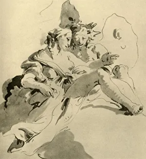 Von Hadeln Prints: Zephyr and Flora, mid 18th century, (1928). Artist: Giovanni Battista Tiepolo