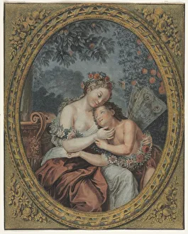 Zephyre and Flore, c. 1776. Creator: Jean Francois Janinet (French, 1752-1814)