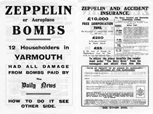 Zeppelin and accident insurance advertisement, 1910