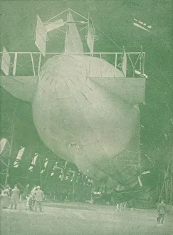 A Zeppelin at home, c1917 (1919)