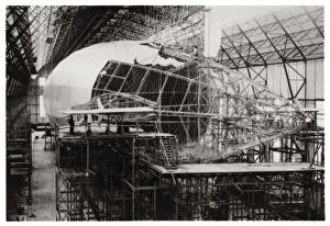 Framework Collection: Zeppelin LZ 126 under construction, Friedrichshafen, Germany, 1924 (1933)