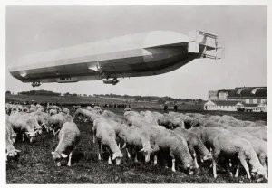 Oblivion Prints: Zeppelin LZ8 Deutschland II, Schwaben, Germany, 1911 (1933)