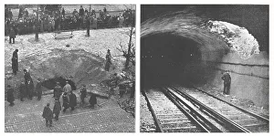 Metro Prints: Un Zeppelin sur Paris; Un trou dans la voute du Metropolitain : aspects exterieur et