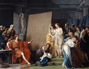 Images Dated 12th September 2005: Zeuxis Choosing a Model from the Beautiful Girls of Croton, 1789. Artist: Francois-Andre Vincent