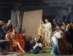 Choosing Gallery: Zeuxis Choosing a Model from the Beautiful Girls of Croton, 1789. Artist: Francois-Andre Vincent