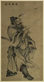 Cernuschi Museum Prints: Zhong Kui, c.1700. Creator: Xu Dong