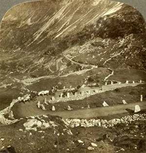 Underwood Travel Library Gallery: Zigzag steeps of Grjotlid road to Mark - 10 miles travel for 3 3 / 4 miles straight distance