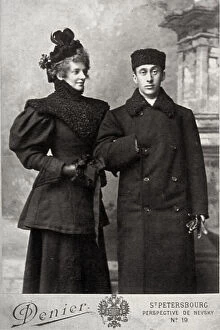 Images Dated 16th March 2011: Zinaida Gippius, Russian poet, with art historian Akim Volynsky, c1890-c1894. Artist: Andrei Deniere