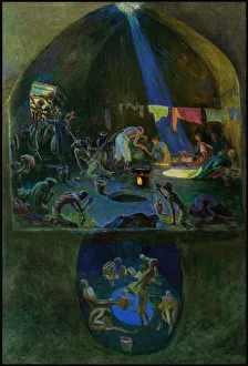 Hope Prints: The Zindan (Prison), 1930s. Creator: Bure, Leon (Lev) Leonardovich (1887-1943)