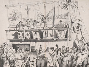 Lithograph On Chine Collé Gallery: Zing! Zing! Boom_Boom_Boom!!! The Show of the Grrrreat Political Tumblers, August 1833