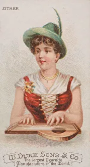 Sons And Company Prints: Zither, from the Musical Instruments series (N82) for Duke brand cigarettes, 1888. 1888