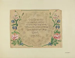 Zoar Decorated Painting, c. 1938. Creator: Jerry Guinta