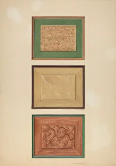 Boehmer Fritz Prints: Zoar Door Panels, c. 1937. Creator: Fritz Boehmer