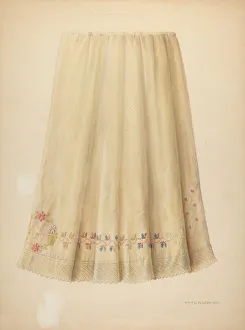 Boehmer Fritz Prints: Zoar Embroidered Flannel Petticoat, c. 1938. Creator: Fritz Boehmer