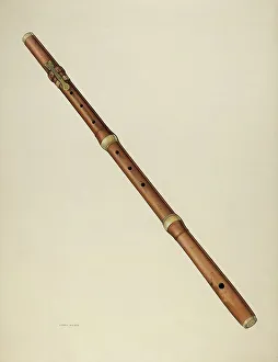 Guinta Jerry Prints: Zoar Flute Recorder, c. 1938. Creator: Jerry Guinta