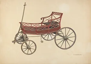 Boehmer Fritz Prints: Zoar Invalid Wagon, c. 1937. Creator: Fritz Boehmer