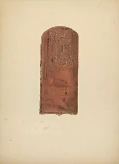 Brand Name Collection: Zoar Pottery Roof Tile, c. 1941. Creator: Ralph Russell