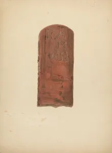 Brand Name Collection: Zoar Pottery Roof Tile, c. 1941. Creator: Ralph Russell