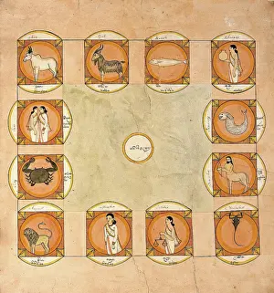 Scorpio Prints: The zodiac. Creator: Unknown