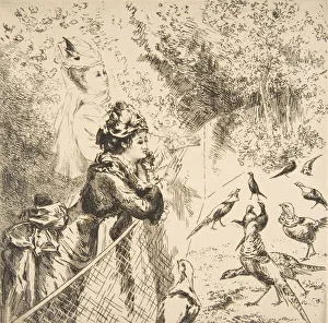 In the Zoological Garden, ca. 1873. Creator: Felix Bracquemond