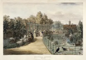 Zoological Gardens, Regents Park, London, 1835. Artist: George Scharf