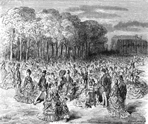 Regents Park Prints: Zoological Gardens - Sunday Promenade, 1872. Creator: Gustave Doré