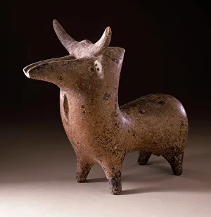 Zoomorphic Vessel (Bull) (image 1 of 3), between c.1350 and c.1000 B.C.. Creator: Unknown