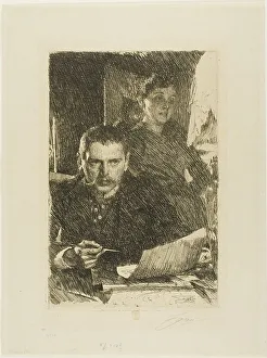 Zorn and His Wife, 1890. Creator: Anders Leonard Zorn