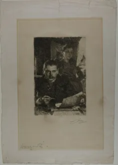 Etcher Prints: Zorn and His Wife, 1890. Creator: Anders Leonard Zorn