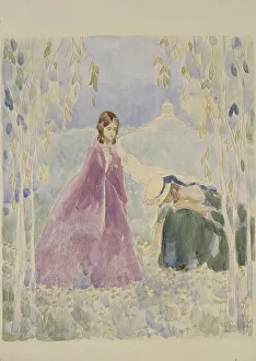 Borisov Musatov Prints: Zubrilovka, 1901. Artist: Borisov-Musatov, Viktor Elpidiforovich (1870-1905)