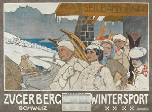 Skier Prints: Zugerberg Wintersport, 1907. Creator: Mangold; Burkhard (1873-1950)