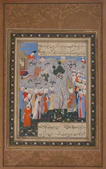 Zulaykha Bidding for Yusuf in the Slave Market in Egypt, Folio from Yusuf