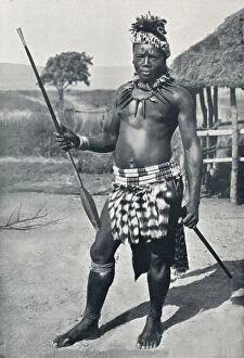 Spear Collection: A Zulu chief, 1902