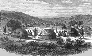 Kraal Prints: Zulu Village; A Few Words about Natal and Zululand, 1875. Creator: Unknown