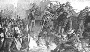 Chief Prints: The Zulu War, 1879: Men of H. M. S. Shah inside the Laager at Ginghilovo, (1901)