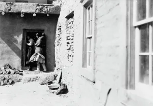 A Zuni doorway, c1903. Creator: Edward Sheriff Curtis