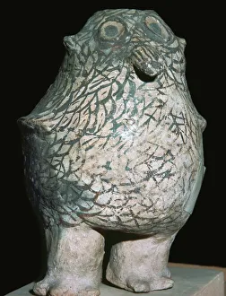 Zuni Tribe Prints: Zuni tribe water vessel in the form of an owl