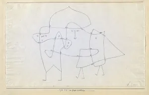 Zentrum Paul Klee Prints: Zur Gruppe geschlungen (Enlaces en un groupe), 1930. Creator: Klee, Paul (1879-1940)