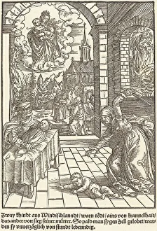 Miracles Prints: Zway khindt aus Windischlanndt... c. 1503. Creator: Master of the Legend Scenes