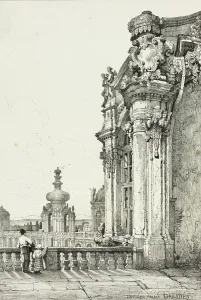 Landscapeprints And Drawings Prints: Zwinger Palace, Dresden, 1833. Creator: Samuel Prout