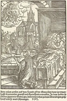 Miracles Prints: Zwo ersam person auf dem Lannd... 1503. Creator: Master of the Legend Scenes